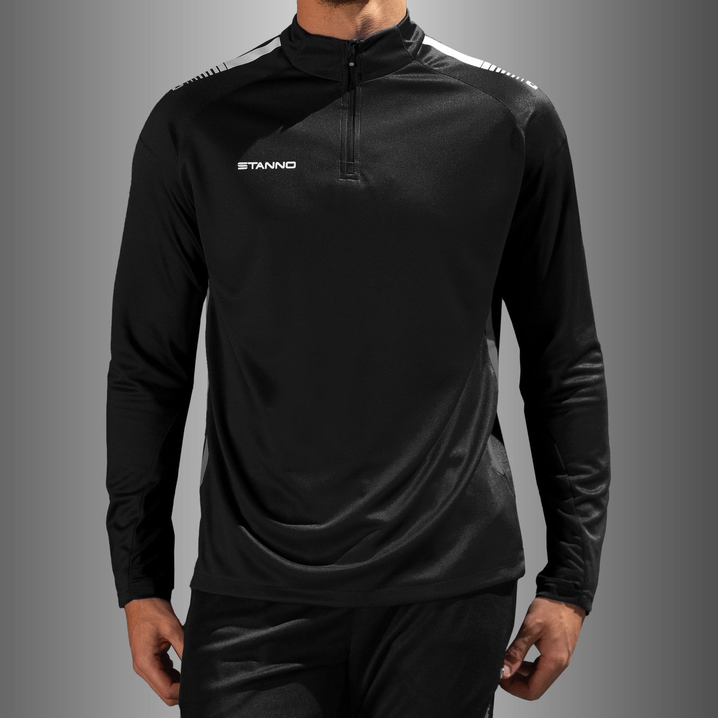 Stanno - First 1/4 Zip Top Schwarz/ Weiß