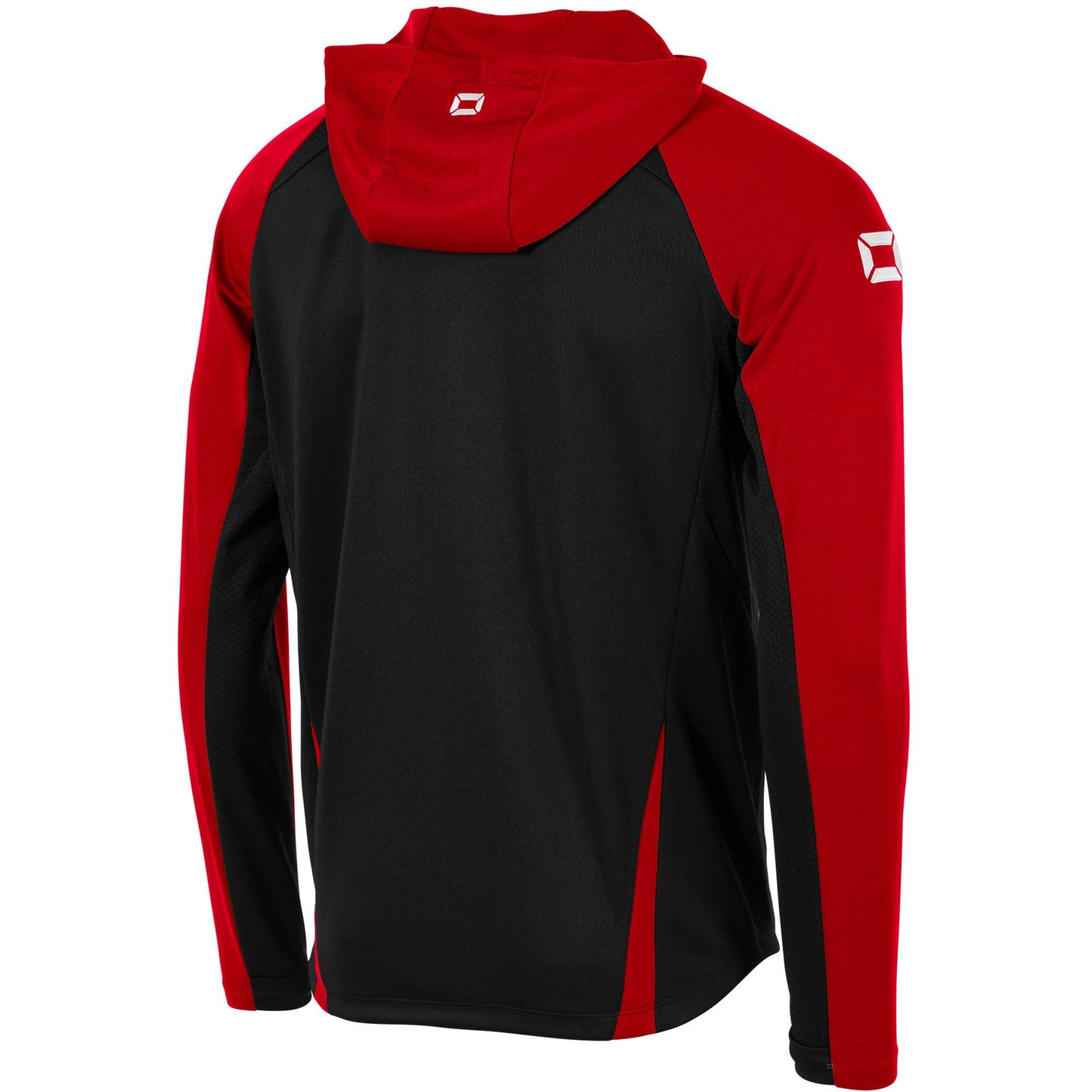 Stanno - Stadio Hooded Full Zip Top Schwarz/ Rot