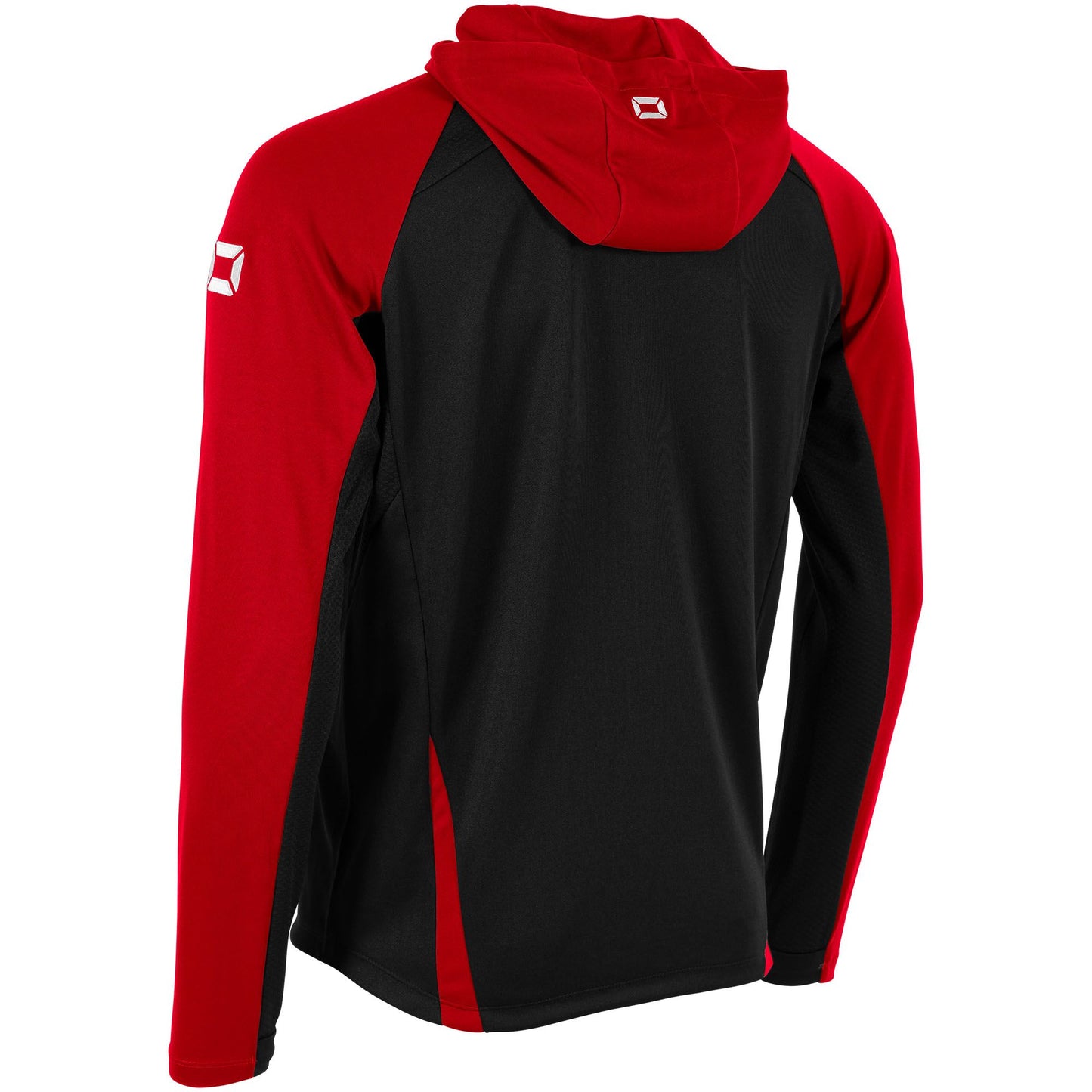 Stanno - Stadio Hooded Full Zip Top Schwarz/ Rot