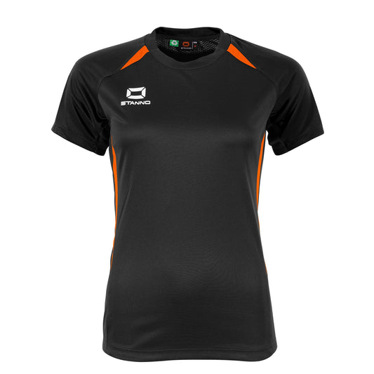 Stanno - Stadio T-Shirt Damen Schwarz/ Orange