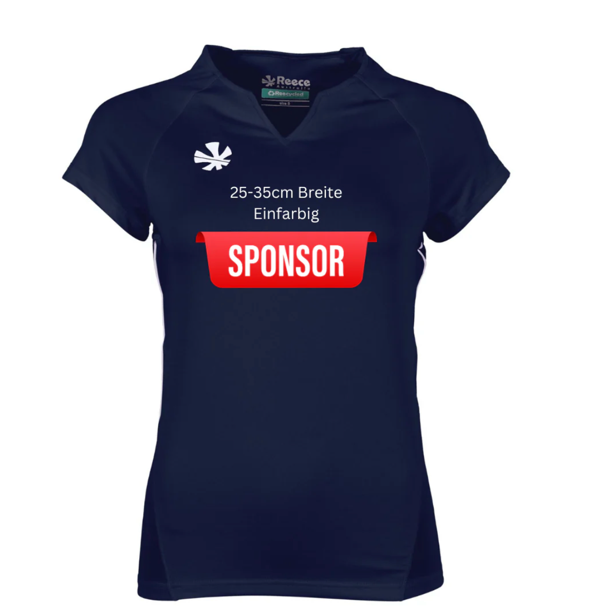 Druck - Sponsor Einfarbig 25-35cm Breite/ Größe