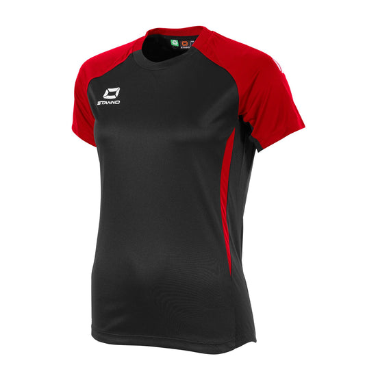 Stanno - Stadio T-Shirt Damen Schwarz/ Rot