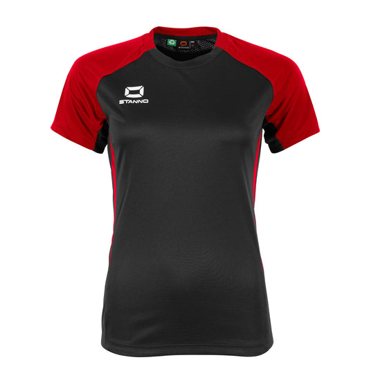 Stanno - Stadio T-Shirt Damen Schwarz/ Rot