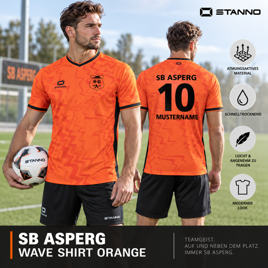 SB Asperg - Wave Shirt Orange