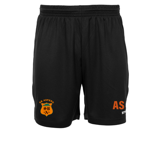 SB Asperg - Focus Shorts II Schwarz mit orangenem Logo